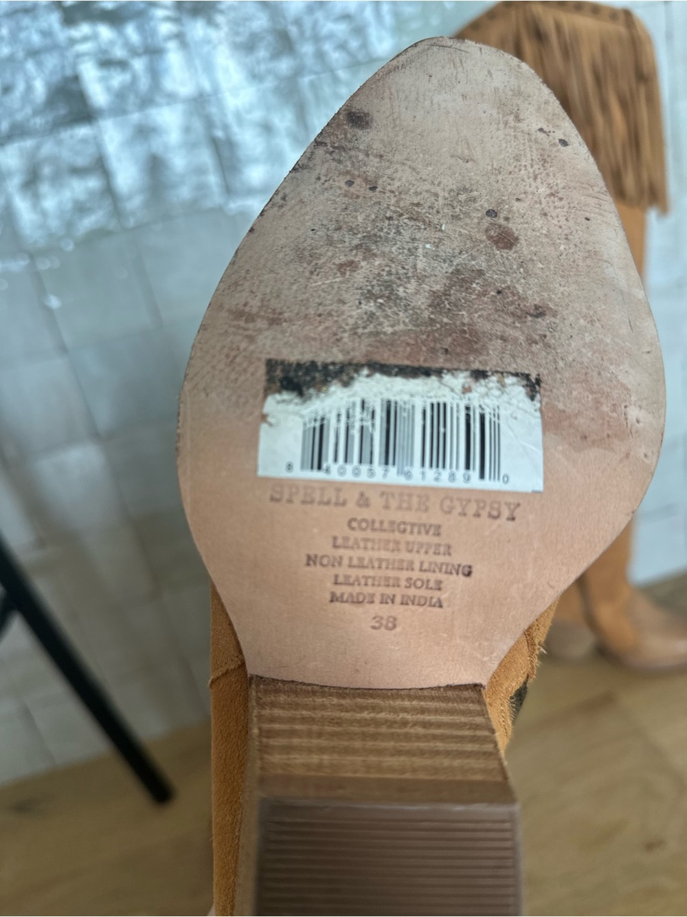 Like new Spell Fringe Over-the-Knee Evie Boot - Tan - Picture 7 of 12